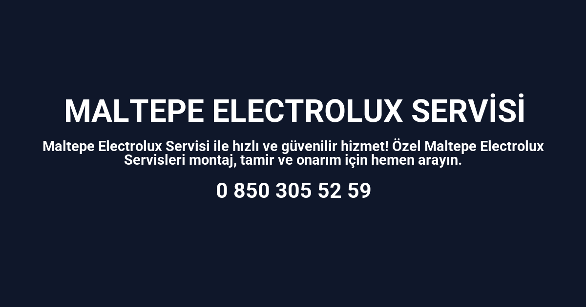 Maltepe Electrolux Servisi